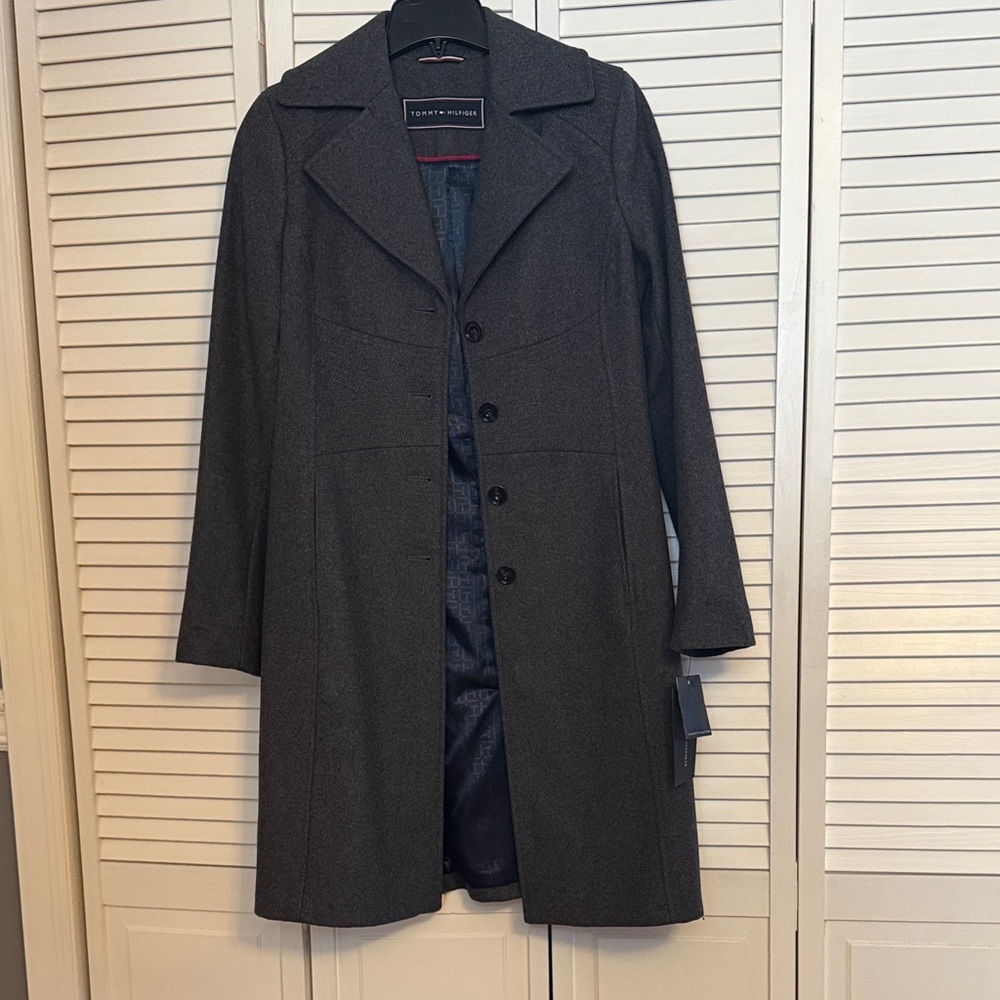Tommy Hilfiger Dark Gray Wool Coat